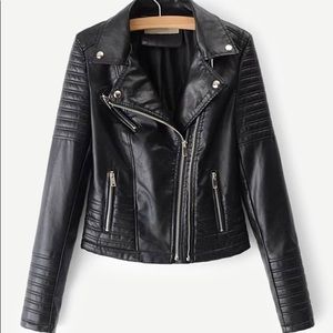 Topshop faux leather biker jacket